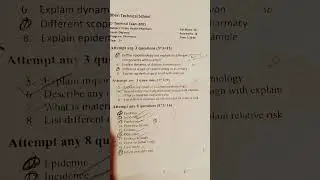 paper  of public health pharmacy for pharmacy student # #exam # #pharmacy #paper
