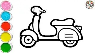 TODAY I AM DRAW A EASY MOTORBIKE || Easy Drawing For Kids 