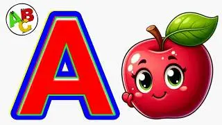 A is for Apple 🍎 | ABC Alphabet Song | Cartoon Rhymes for Kids | Phonics Song | ABC SONG'S | ABCD