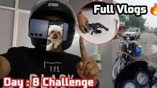 Day 8 Challenge 😍 Helmet Mount Setup & Full Road Vlog | Daily Life Routine || Motion X Life