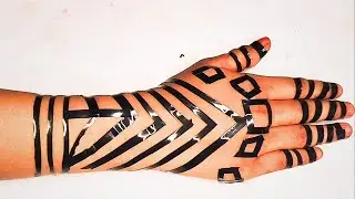 How To Apply  cello tape Mehndi design// amazing  mehndi trick with cello tape