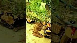 RC HUINA Dump Trucks & Bulldozer Fixing Road Construction | Amazing RC Work