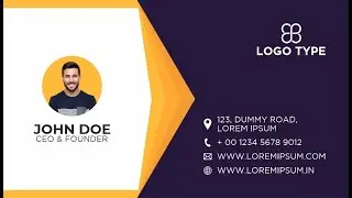 Simple Business Card Design in corel draw
