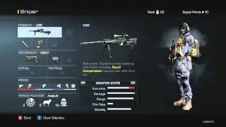 COD Ghosts Best Sniper Class Setup