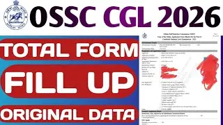 OSSC CGL 2025-26 Total Form Fill-Up | Vacancy vs Applicants |