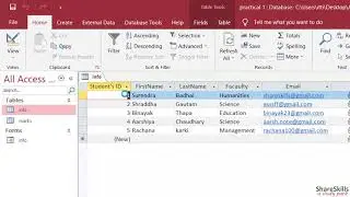 Create simple Access Query, using query wizard & query design, advance filter on database, sorting