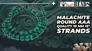 Malachite round AAA quality 10 mm 15