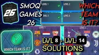 SMOQ GAMES 26 CLUB QUIZ LEVEL 8 - 14 ANSWERS | SMOQ GAMES 26 MINI GAMES SOLUTIONS