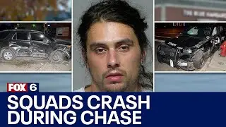 Milwaukee police chase, squads crash on south side | FOX6 News Milwaukee