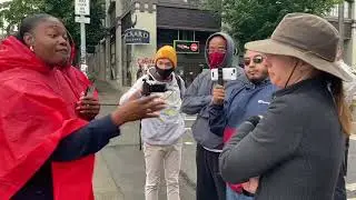 A conservative black woman (Bevelyn Beatty) schools a white liberal woman on history.
