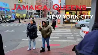 Walking Jamaica Avenue, Queens, in a winter Evening - New York City, 2025
