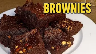 Perfect Fudgy Brownies Recipe _ Homemade chocolate Brownies Without Oven Recipe.