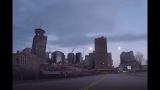 Early Morning Drive in Vancouver , BC - April 11th 2020 - Slow TV in 4K