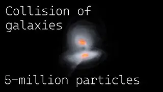 Simulation of Galaxy Merger/Collision | 5 Million Particles | N-body