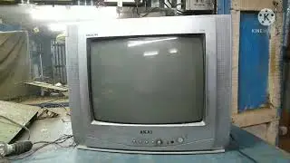 Akai 14 inch CRT TV , power indicator ok, sound ok, no picture,