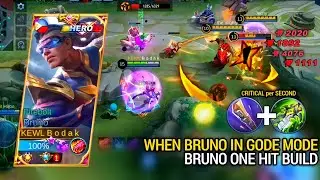 BRUNO ONE HIT BUILD (Miya One hit) | BRUNO BEST BUILD AND EMBLEM MLBB