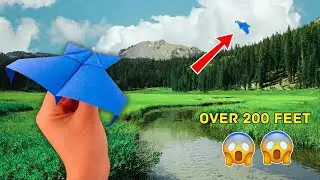 This Paper Plane Flies OVER 200 Feet 😱✈️ | Best Long Distance Paper Airplane