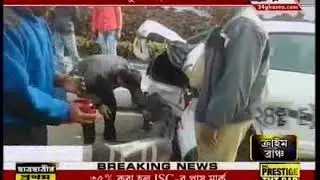 accident in VIP road, 2 injured