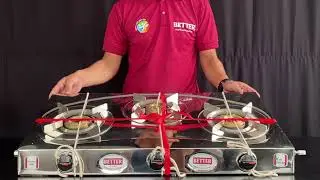 Better T-rex LPG Gas Stove Three Brass Burner