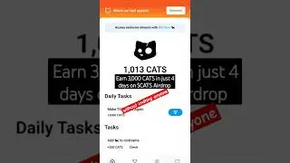 how you can earn 3,000 #cats in just 4 days on $CATS #airdrop without inviting anyone