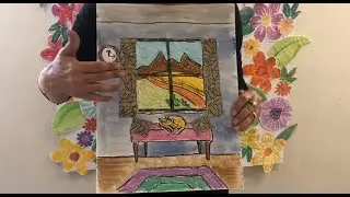 Inspired by Spring  - Window View of a Landscape from Inside