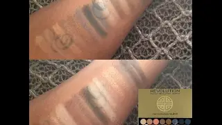 Makeup Revolution 'Fortune Favours the Brave' Eyeshadow Palette - LIVE SWATCHES | WOC