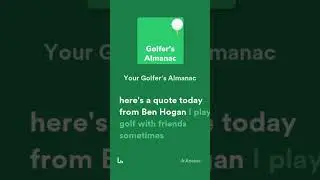 Ben Hogan Golf Quote about golfing with friends #golfquotes #Hogan #Benhogan