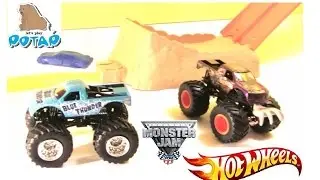 Игры для Мальчиков Большие Машинки Hot Wheels Monster Jam Trucks Smash-Up Station Unboxing