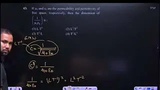 If &mu;_0 and &epsilon;_0 are the permeability and permittivity of free space, respectively, then the dimension