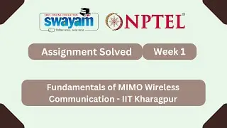 Fundamentals of MIMO Wireless Communication Week 1 | NPTEL ANSWERS 2026 #nptel2026 #myswayam #nptel