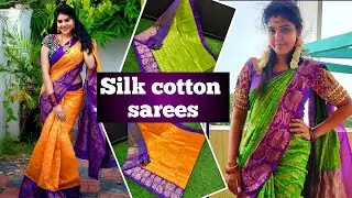 Mercerised Silk cotton sarees / actress sarees collection #silkcottonsarees