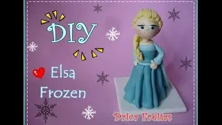 Elsa Frozen em biscuit - Aula completa- Drica Recicla