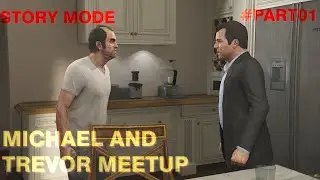 ||TREVOR AND MICHAEL FIRST MEETUP 😎👌||#gta #trending #aruxgaming