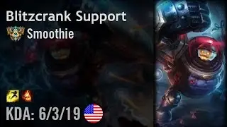 Blitzcrank Support vs Soraka - Smoothie - NA Challenger Path 6.3