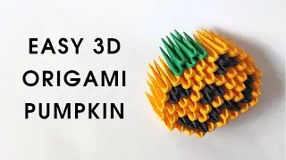 Easy 3d origami PUMPKIN | How to make a paper Halloween