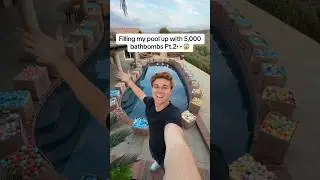 Filling my POOL with 5,000 Bathbombs👀😱