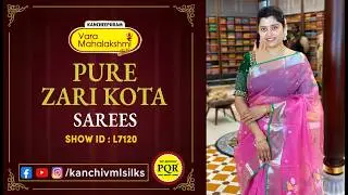 Pure Zari Kota Sarees Collection | WhatsApp Number 89 0001 0002 | Kancheepuram Varamahalakshmi Silks