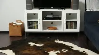 Walker Edison Furniture Company Modern Glass and Wood Universal Stand with Open TV's up to 5 Reviews