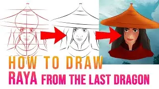 How to draw Raya Disney