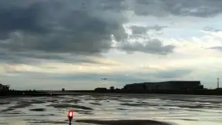 Baron B58 taking off after a thunderstorm. Amazing sound!