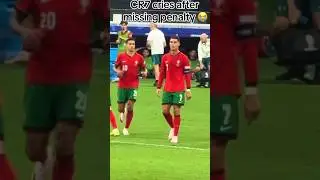 Cristiano Ronaldo Crying After Missing Penalty In Extra Time! #euro2024 #euros #ronaldo #portugal