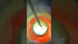 Brass Aluminum mix #foundry #brass #aluminium #casting #melt #metal #aluminum #melting #viral #hot