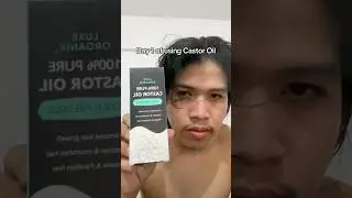 Day 1 of using Castor Oil hoping for best result🔥#looksmaxing #castoroil #luxeorganix #youtubeshort