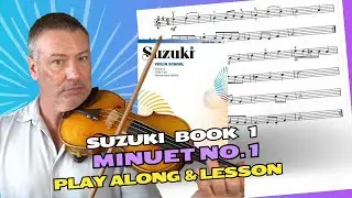 Suzuki Книга 1 - Менуэт № 1 (Игра на скрипке и самоучитель)