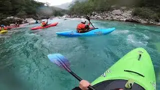 Kayaking the Soca from Otona - Kobarit