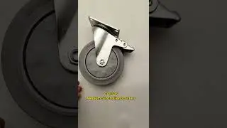 Medium 5 inch TPR silent caster wheels With metal brake