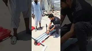 Rubi TX-Max 1250 demo with tiler at jeddah #rubitools #foryou #construction #jeddah #tilecutter