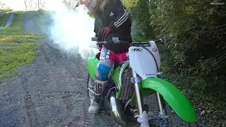 Bros Beast Kawasaki KX250 2-Stroke - FMF Gnarly PC R-304 Shorty | Coldstart & Ride (Raw Sounds)