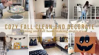 COZY FALL CLEAN AND DECORATE 🍂 FALL HOMEMAKING + CLEAN WITH ME 2023 Real Life Cleaning Motivation
