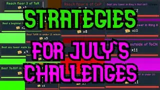 STRATEGIES FOR ALL JULY MONTHLY CHALLENGES!